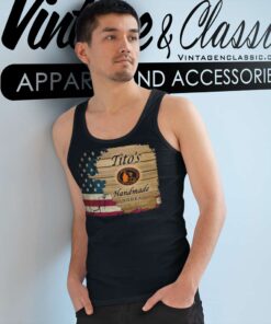 American Flag Titos Handmade Vodka Tank Top Racerback