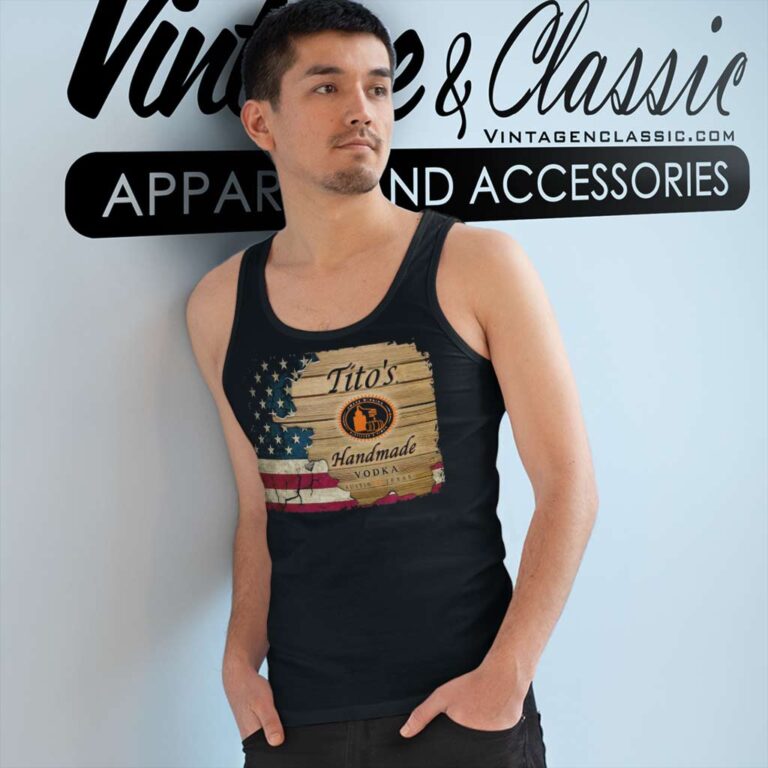 American Flag Titos Handmade Vodka Tank Top Racerback American Flag Titos Handmade Vodka Tank Top Racerback