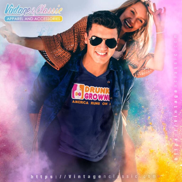 American Runs On Rum V Neck TShirt American Runs On Rum V Neck TShirt