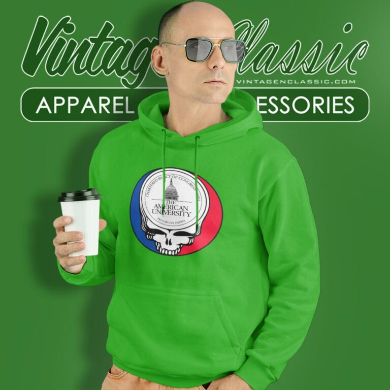 American University Grateful Dead Steal Your Face Hoodie American University Grateful Dead Steal Your Face Hoodie