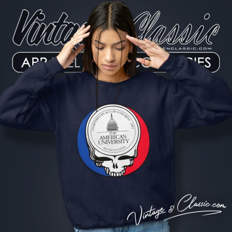 American University Grateful Dead Steal Your Face Sweatshirt American University Grateful Dead Steal Your Face Sweatshirt