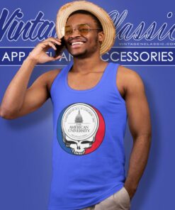 American University Grateful Dead Steal Your Face Shirt 5 American University Grateful Dead Steal Your Face Tank Top Racerback