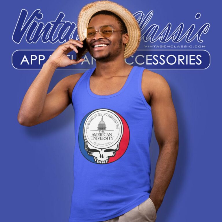 American University Grateful Dead Steal Your Face Tank Top Racerback American University Grateful Dead Steal Your Face Tank Top Racerback
