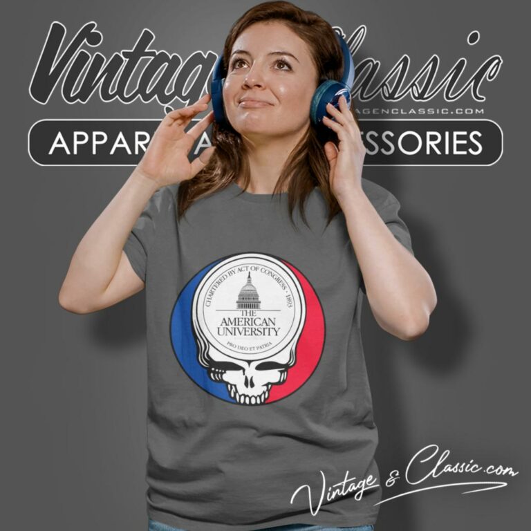 American University Grateful Dead Steal Your Face Women T Shirt American University Grateful Dead Steal Your Face Women T Shirt