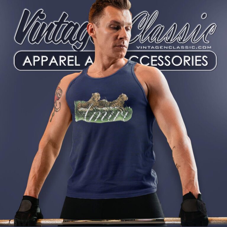 Amiri Cheetah Logo Tank Top Racerback Amiri Cheetah Logo Tank Top Racerback