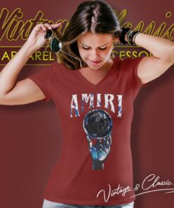 Amiri Crystal Ball Logo V Neck TShirt