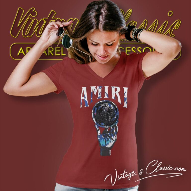 Amiri Crystal Ball Logo V Neck TShirt Amiri Crystal Ball Logo V Neck TShirt