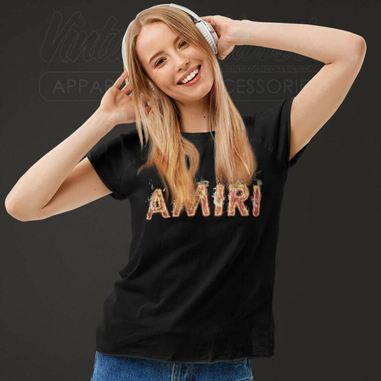 Amiri Flame Logo Women TShirt Amiri Flame Logo Women TShirt