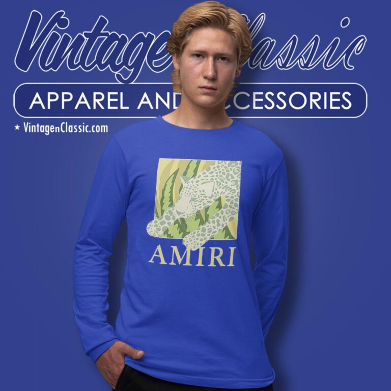 Amiri Leopard Logo Long Sleeve Tee Amiri Leopard Logo Long Sleeve Tee