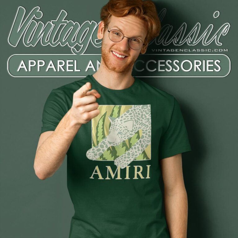 Amiri Leopard Logo T Shirt Amiri Leopard Logo T Shirt