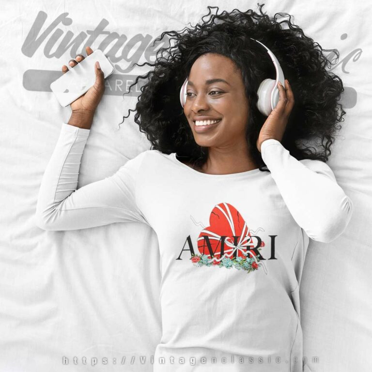 Amiri Logo Broken Heart Long Sleeve Tee Amiri Logo Broken Heart Long Sleeve Tee