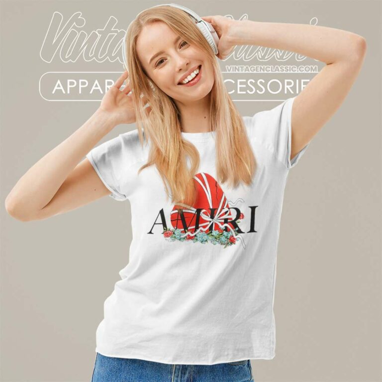 Amiri Logo Broken Heart Women TShirt Amiri Logo Broken Heart Women TShirt