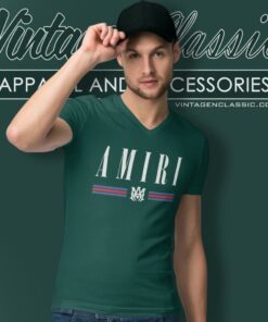 Amiri Logo V Neck TShirt