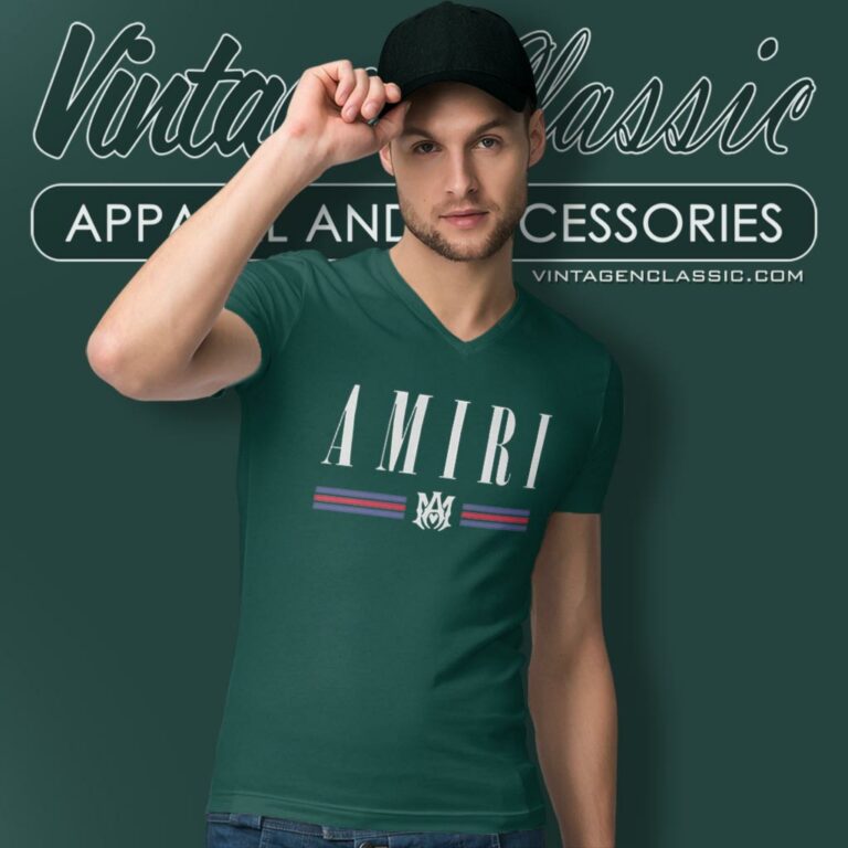 Amiri Logo V Neck TShirt Amiri Logo V Neck TShirt