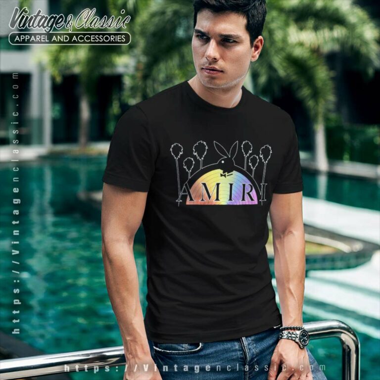 Amiri Playboy Rainbow T Shirt Amiri Playboy Rainbow T Shirt