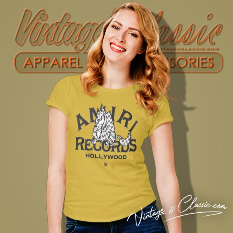 Amiri Record Wolf Women T Shirt Amiri Record Wolf Women T Shirt