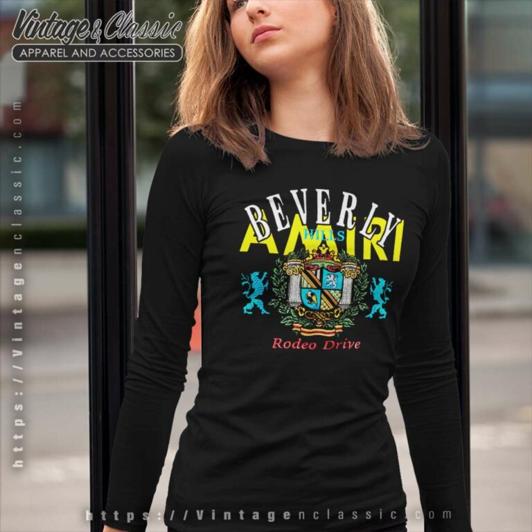 Amiri Shirt Beverly Hills Rodeo Drive Graphic Long Sleeve Tee Amiri Shirt Beverly Hills Rodeo Drive Graphic Long Sleeve Tee