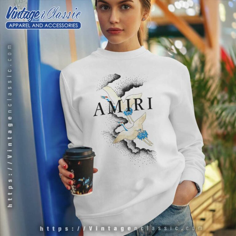 Amiri Shirt Crane Bird Graphic Sweatshirt Amiri Shirt Crane Bird Graphic Sweatshirt