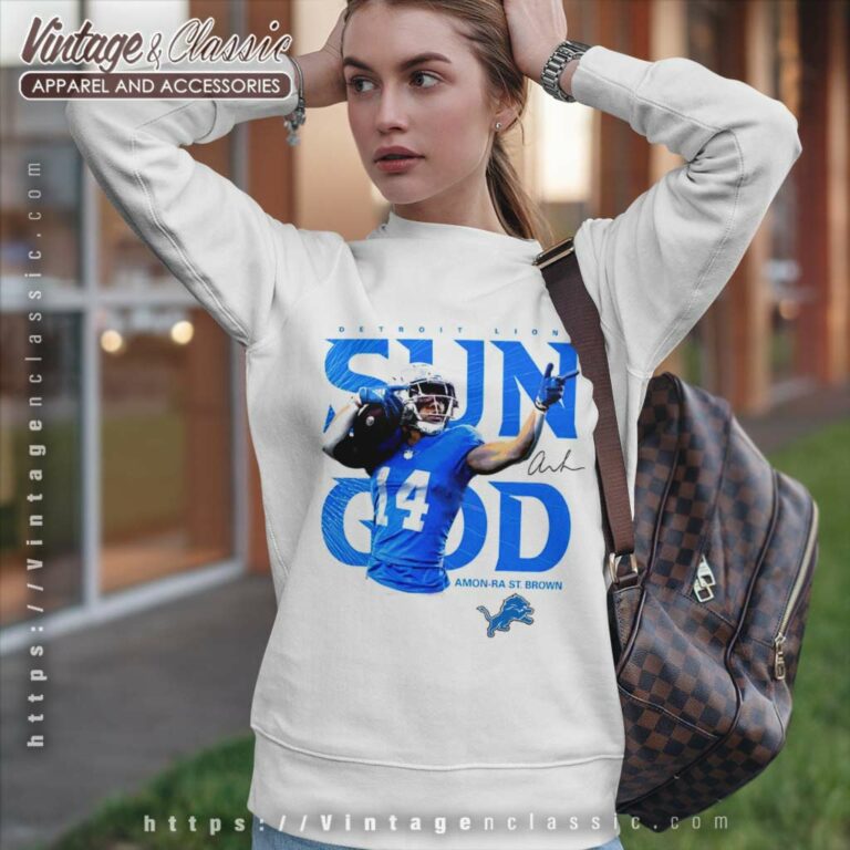 Amon Ra St Brown Sun God Shirt Detroit Lionsfootball Player Signature Sweatshirt Amon Ra St Brown Sun God Shirt Detroit Lionsfootball Player Signature Sweatshirt
