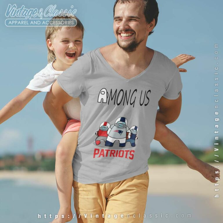 Among Us Team New England Patriots Nfl V Neck TShirt Among Us Team New England Patriots Nfl V Neck TShirt