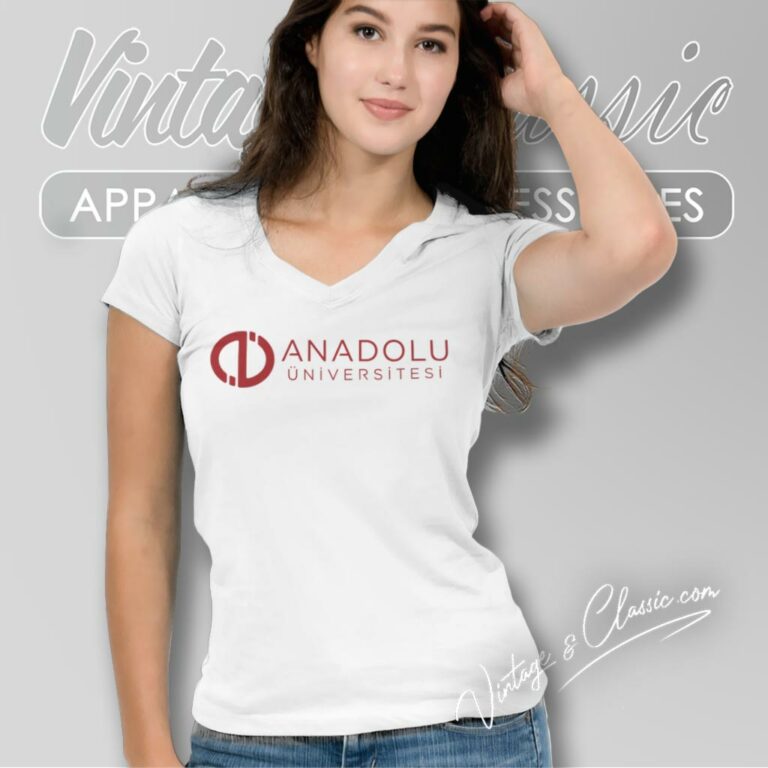 Anadolu University Logo V Neck TShirt Anadolu University Logo V Neck TShirt