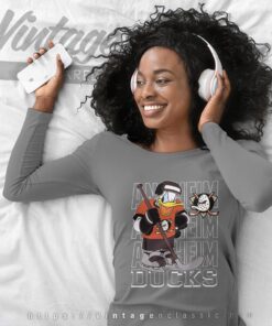Anaheim Ducks Donald Duck Hockey Shirt Long Sleeve Tee