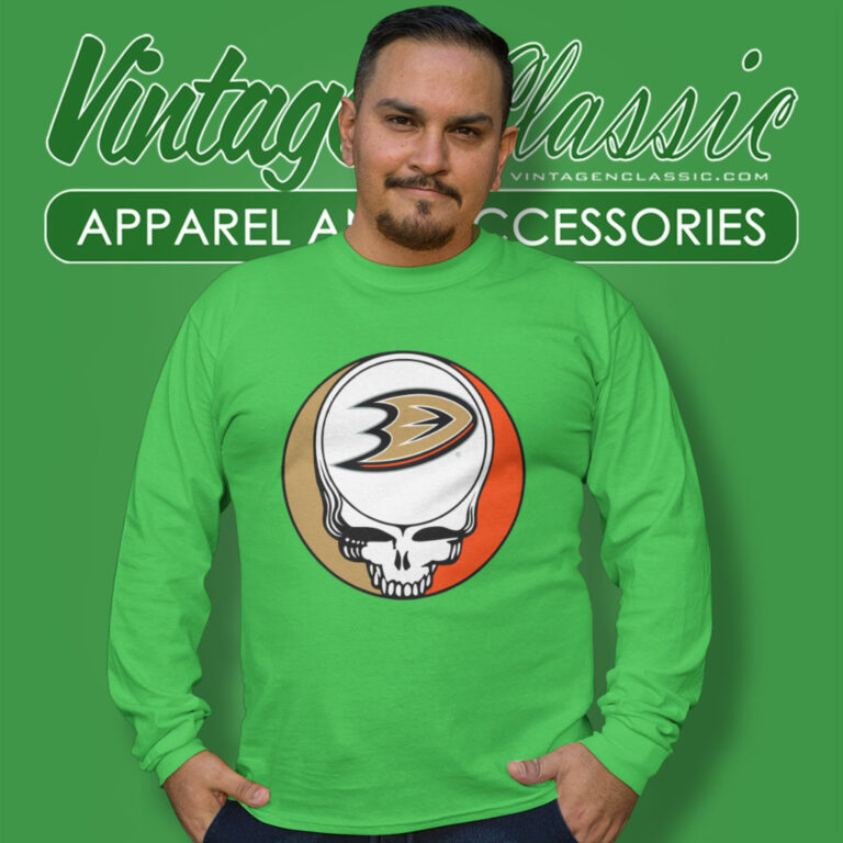 Anaheim Ducks Grateful Dead Steal Your Face Long Sleeve Tee Anaheim Ducks Grateful Dead Steal Your Face Long Sleeve Tee