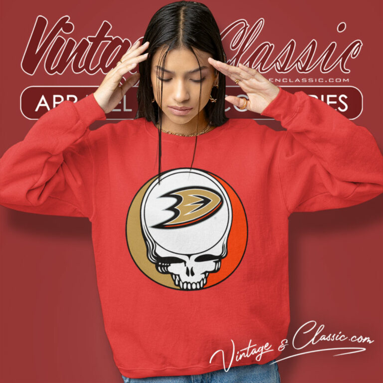Anaheim Ducks Grateful Dead Steal Your Face Sweatshirt Anaheim Ducks Grateful Dead Steal Your Face Sweatshirt