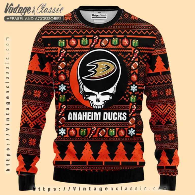 Anaheim Ducks Grateful Dead Ugly Sweater Ugly Christmas Sweater Anaheim Ducks Grateful Dead Ugly Sweater Ugly Christmas Sweater