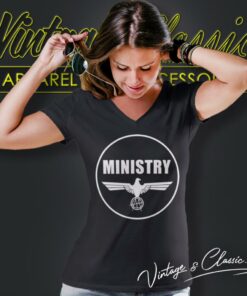 Anarchy Eagle Ministry V Neck TShirt