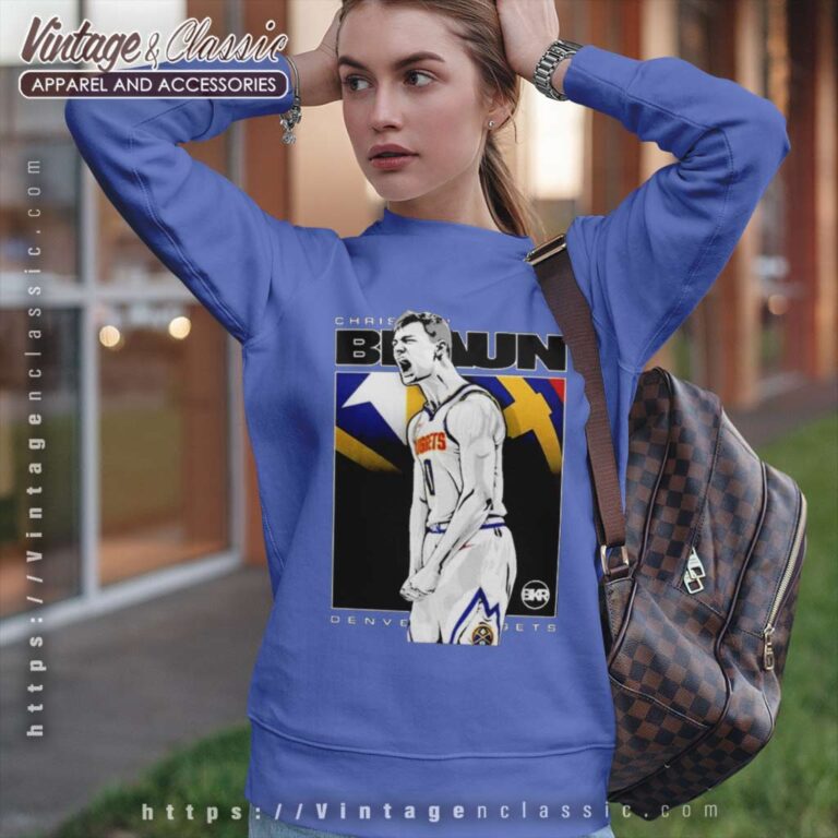 Andrew Justin Christian Braun Denver Nuggets Sweatshirt Andrew Justin Christian Braun Denver Nuggets Sweatshirt