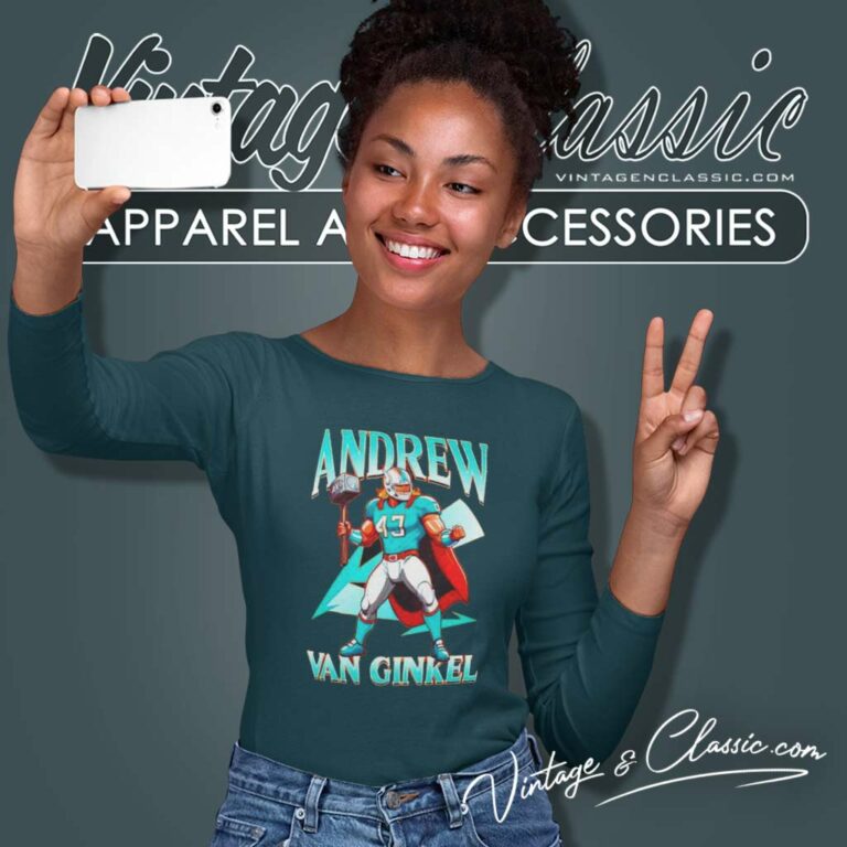 Andrew Van Ginkel Thor Miami Dolphins Long Sleeve Tee Andrew Van Ginkel Thor Miami Dolphins Long Sleeve Tee