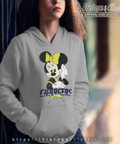 Angeles Chargers American Football Team Minnie Mouse Hoodie