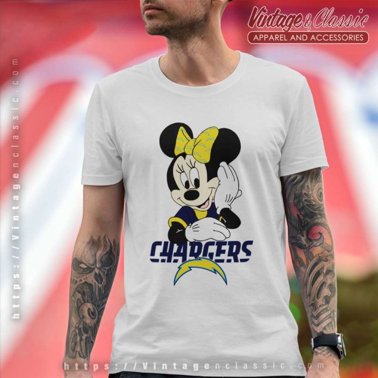 Angeles Chargers American Football Team Minnie Mouse T Shirt Angeles Chargers American Football Team Minnie Mouse T Shirt