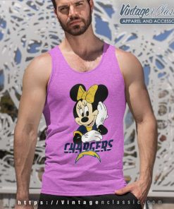 Angeles Chargers American Football Team Minnie Mouse Tank Top Racerback