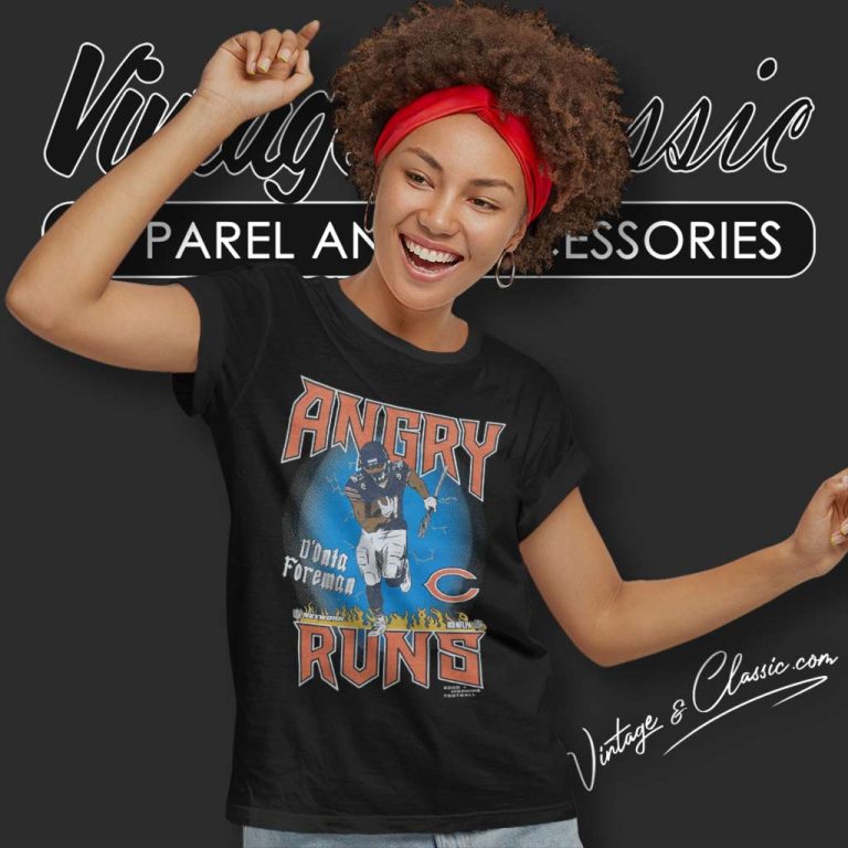 Angry Runs Bears Donta Foreman Nfl Women TShirt Angry Runs Bears Donta Foreman Nfl Women TShirt