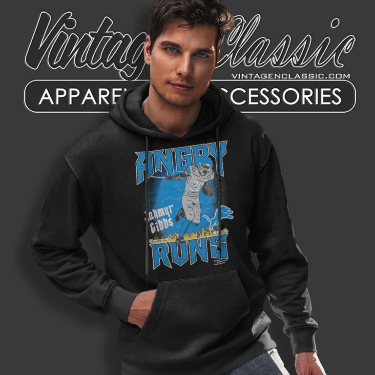 Angry Runs Lions Jahmyr Gibbs Nfl Hoodie Angry Runs Lions Jahmyr Gibbs Nfl Hoodie