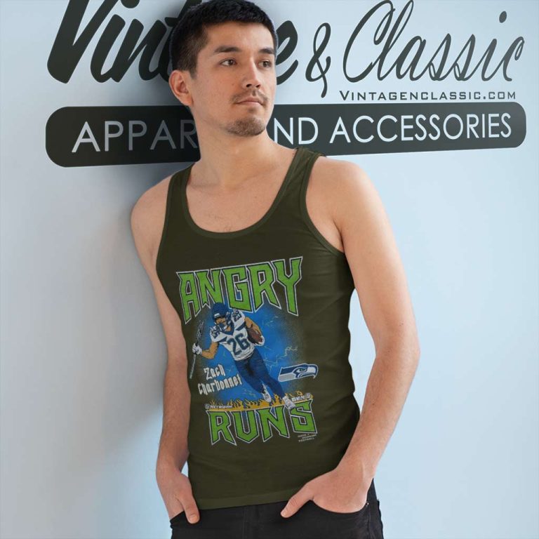Angry Runs Seahawks Zach Charbonnet Nfl Tank Top Racerback Angry Runs Seahawks Zach Charbonnet Nfl Tank Top Racerback