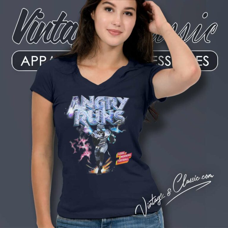 Angry Runs Shirt Good Morning Football Tour V Neck TShirt Angry Runs Shirt Good Morning Football Tour V Neck TShirt