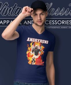 Angry Runs Shirt Zach Charbonnet Seahawks V Neck TShirt