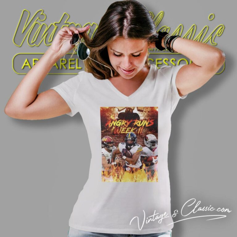 Angry Runs Week 11 Jaylen Warren V Neck TShirt Angry Runs Week 11 Jaylen Warren V Neck TShirt