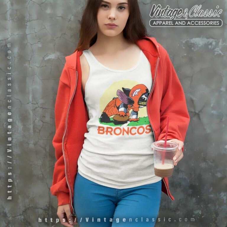 Angry Stitch Denver Broncos Tank Top Racerback Angry Stitch Denver Broncos Tank Top Racerback