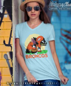 Angry Stitch Denver Broncos V Neck TShirt