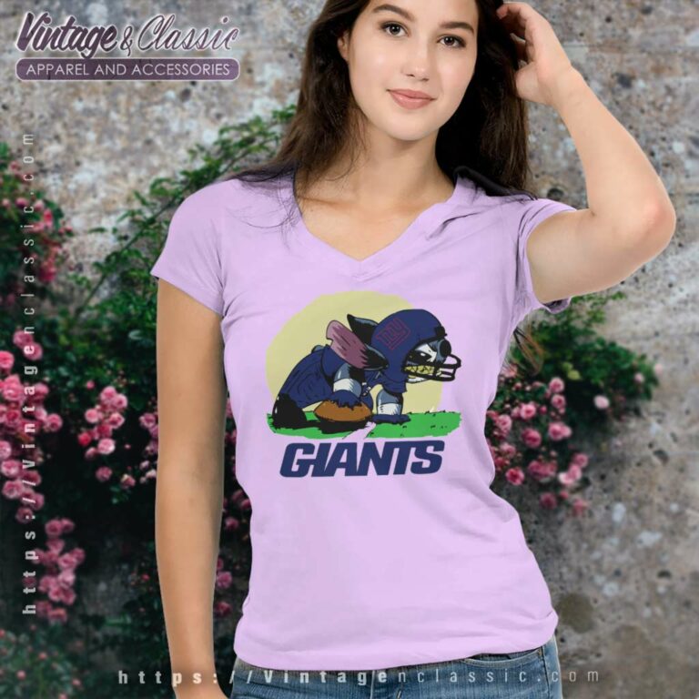 Angry Stitch New York Giants V Neck TShirt Angry Stitch New York Giants V Neck TShirt