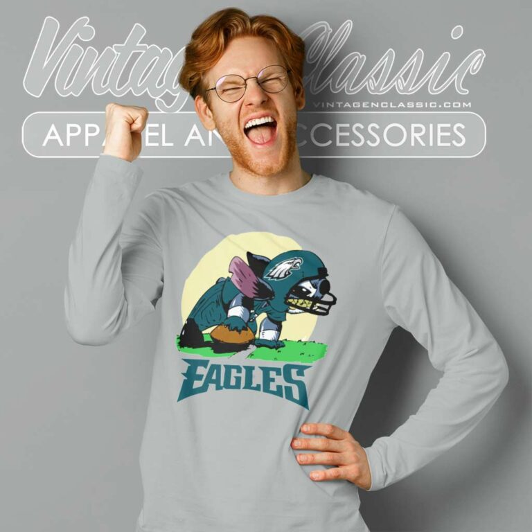Angry Stitch Philadelphia Eagles Long Sleeve Tee Angry Stitch Philadelphia Eagles Long Sleeve Tee