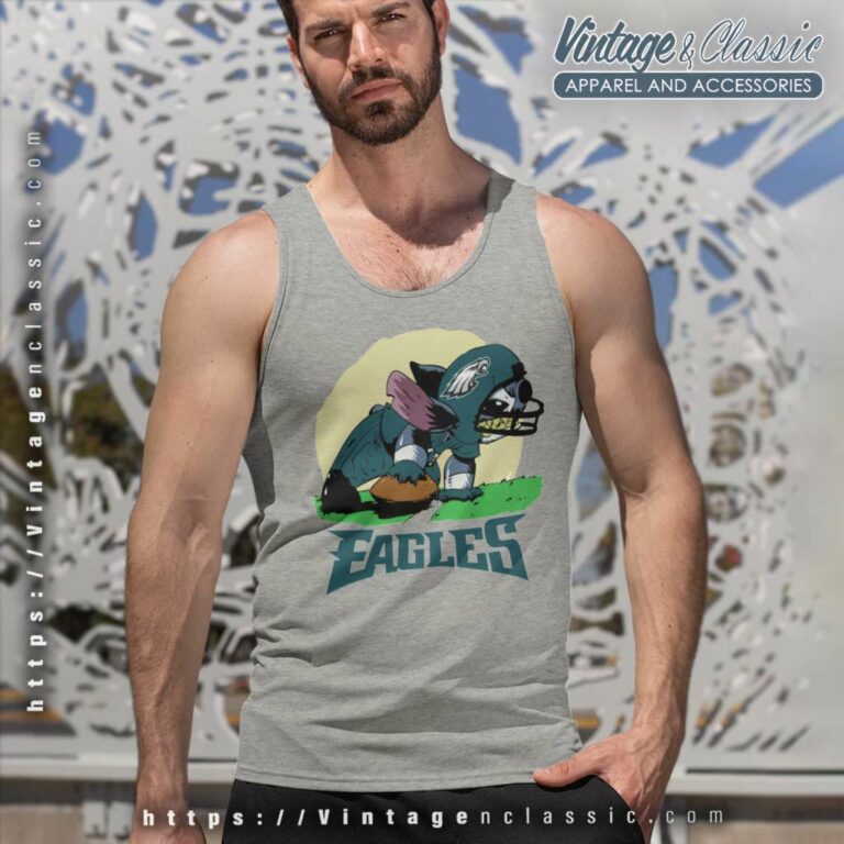 Angry Stitch Philadelphia Eagles Tank Top Racerback Angry Stitch Philadelphia Eagles Tank Top Racerback