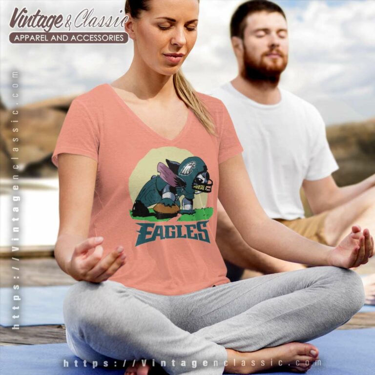 Angry Stitch Philadelphia Eagles V Neck TShirt Angry Stitch Philadelphia Eagles V Neck TShirt