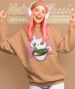 Anime Japanese Noodles Cat Sweatshirt