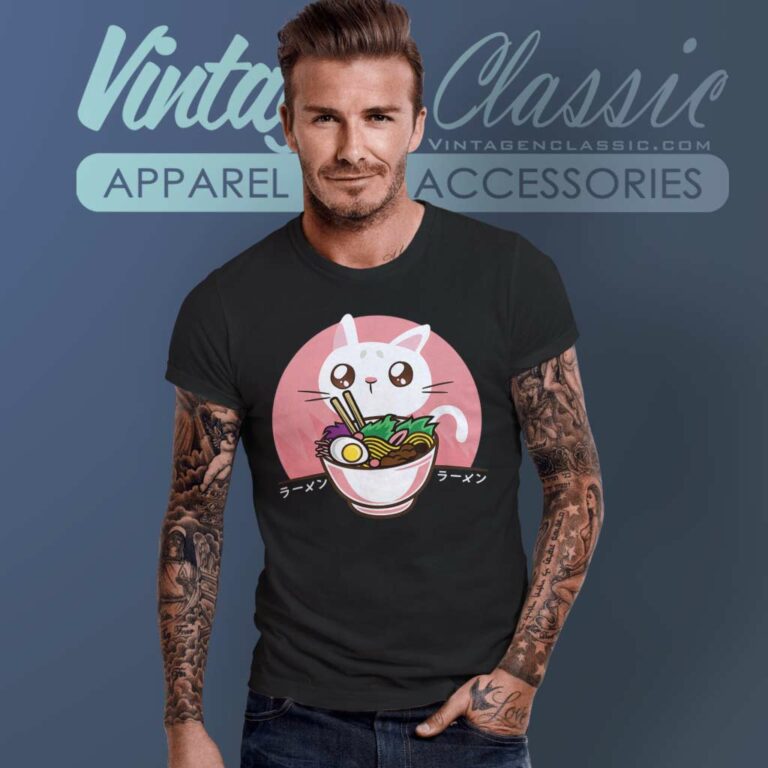 Anime Japanese Noodles Cat T Shirt Anime Japanese Noodles Cat T Shirt