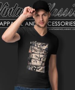 Anime Legends Goku Naruto Saitama Luffy Might Shirt 5 Anime Legends Goku Naruto Saitama Luffy Might V Neck TShirt